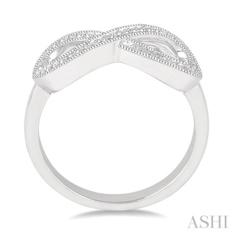 1/50 Ctw Single Cut Diamond Fashion Ring in Sterling Silver