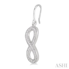 1/50 Ctw Single Cut Diamond Milgrain Finish Fashion Earrings in Sterling Silver