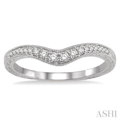 1/6 ctw Round Cut Diamond Wedding Band in 14K White Gold
