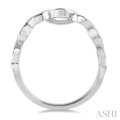 1/5 ctw Round Cut Diamond Wedding Band in 14K White Gold