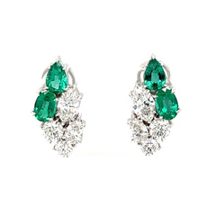 Emerald and Diamond Earrings