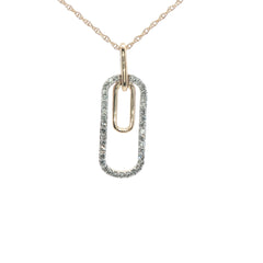 Diamond Paper Clip Pendant