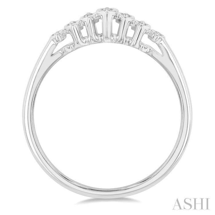 1/20 Ctw Round Cut Diamond Ring in 10K White Gold