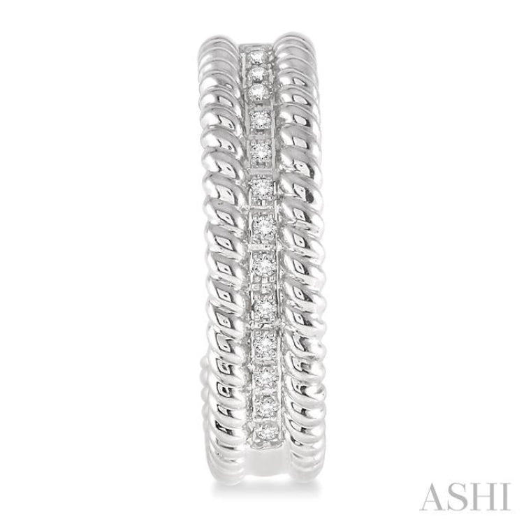 1/6 ctw Single Cut Diamond Fashion Earrings in Sterling Silver