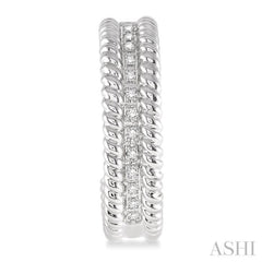 1/6 ctw Single Cut Diamond Fashion Earrings in Sterling Silver