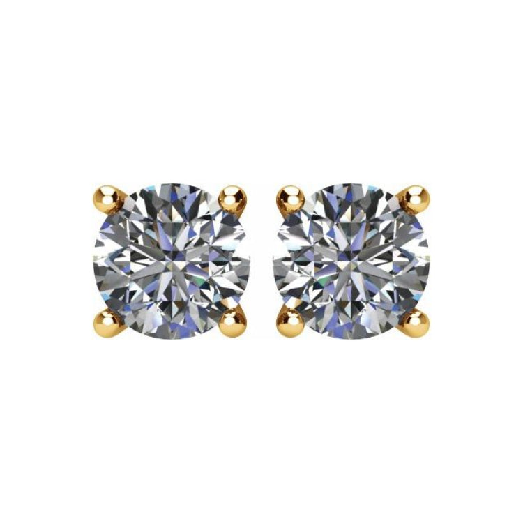 14K Yellow Gold 2 CTW Natural Diamond Earrings