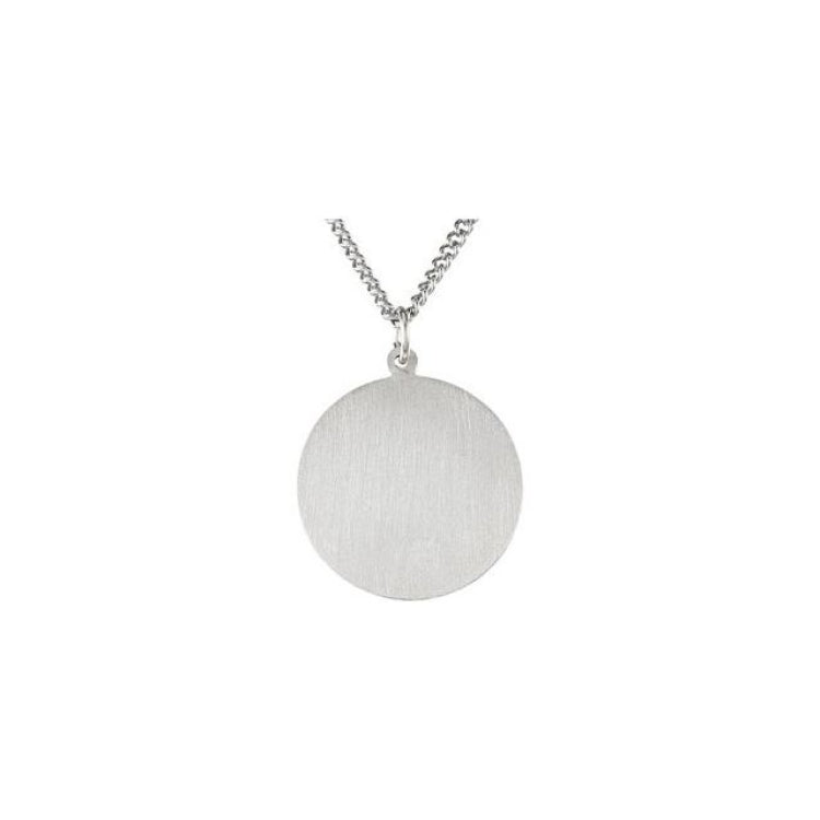Sterling Silver 15 mm St. Christopher Medal 18” Necklace