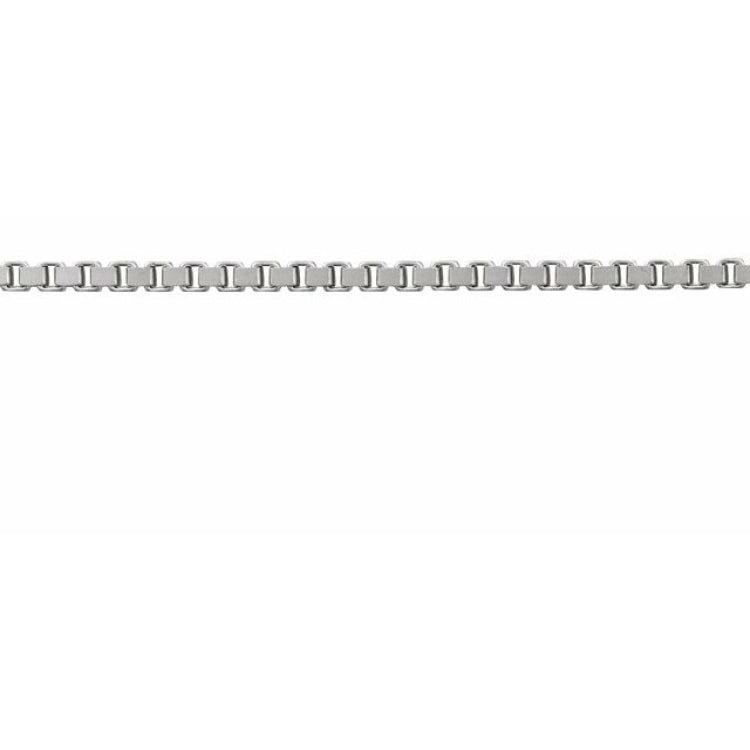 Sterling Silver 1.3 mm Diamond-Cut Box Chain by the Inch
