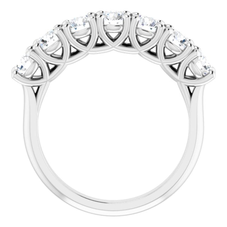 Platinum 1 1/3 CTW Natural Diamond Anniversary Band