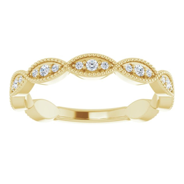 14K Yellow 1/5 CTW Natural Diamond Infinity-Inspired Anniversary Band