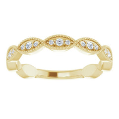 14K Yellow 1/5 CTW Natural Diamond Infinity-Inspired Anniversary Band