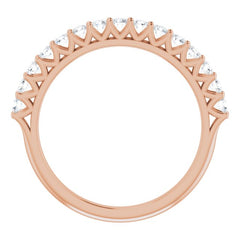 14K Rose 1/2 CTW Natural Diamond Anniversary Band