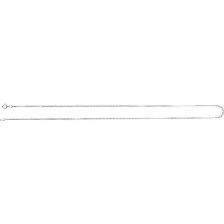 Sterling Silver 1.3 mm Diamond-Cut Box 20" Chain