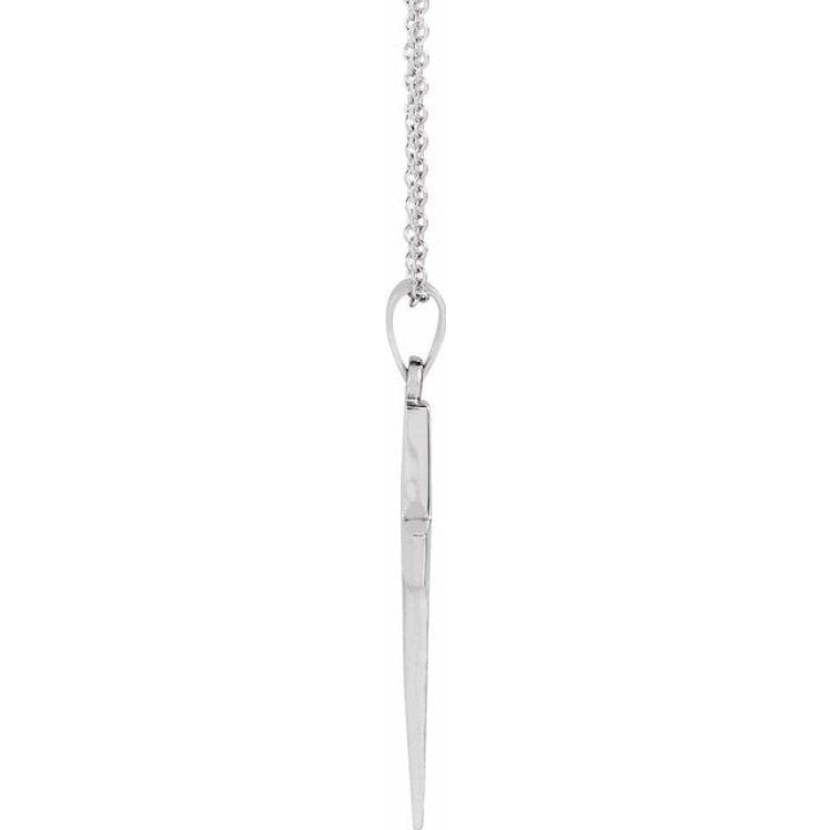 Sterling Silver Cross 18" Necklace