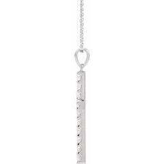 14K White 1/2 CTW Natural Diamond Cross 18" Necklace