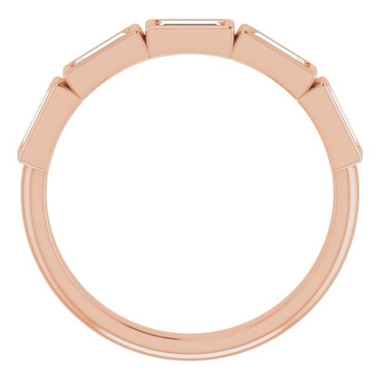 14K Rose 1/2 CTW Natural Diamond Anniversary Band