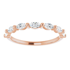 14K Rose 1/2 CTW Natural Diamond Anniversary Band