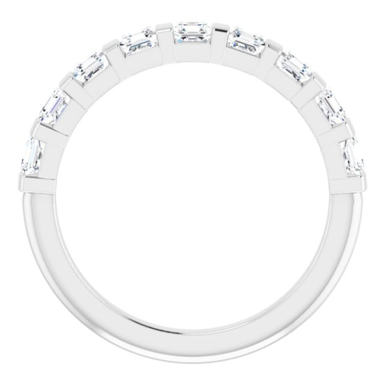 14K White 9/10 CTW Natural Diamond Anniversary Band