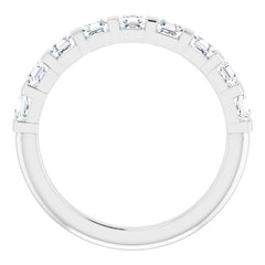 14K White 9/10 CTW Natural Diamond Anniversary Band