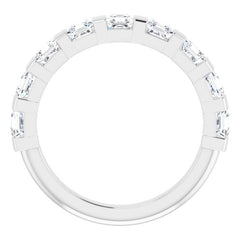 14K White 1 3/8 CTW Natural Diamond Anniversary Band
