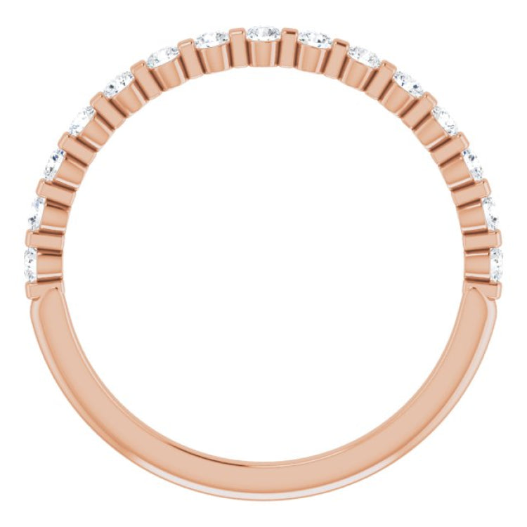 14K Rose 1/3 CTW Natural Diamond Anniversary Band