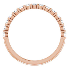14K Rose 1/3 CTW Natural Diamond Anniversary Band