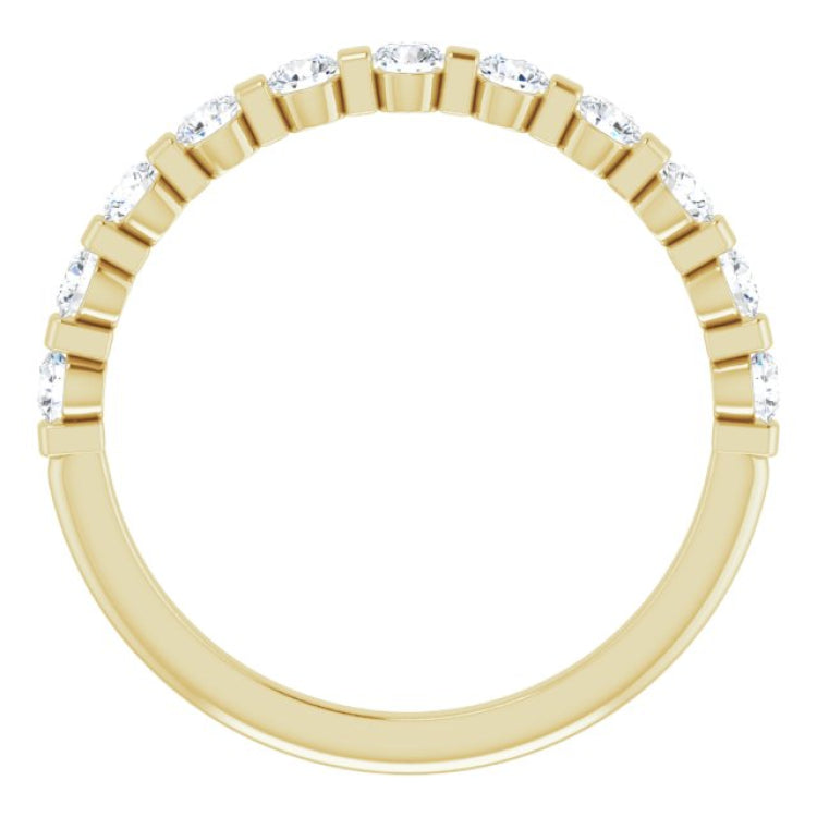14K Yellow 1/2 CTW Natural Diamond Anniversary Band