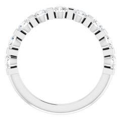 14K White 9/10 CTW Natural Diamond Anniversary Band