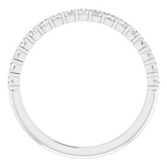 14K White 3/8 CTW Natural Diamond Anniversary Band
