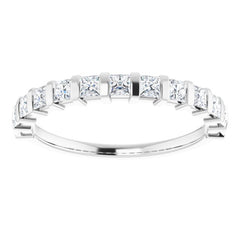 14K White 5/8 CTW Natural Diamond Anniversary Band