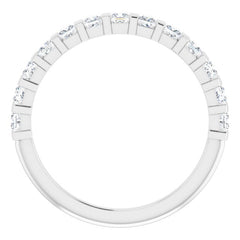 Platinum 5/8 CTW Natural Diamond Anniversary Band