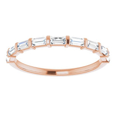 14K Rose 3/8 CTW Natural Diamond Anniversary Band