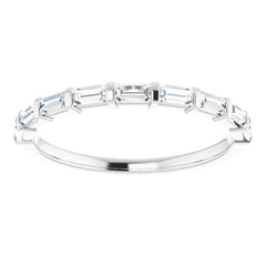 14K White 3/8 CTW Natural Diamond Anniversary Band