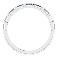 14K White 5/8 CTW Natural Diamond Anniversary Band