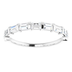 14K White 5/8 CTW Natural Diamond Anniversary Band