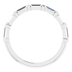 14K White 5/8 CTW Natural Diamond Anniversary Band