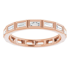 14K Rose 1/2 CTW Natural Diamond Eternity Band Size 7