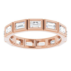 14K Rose 1 1/4 CTW Natural Diamond Eternity Band Size 7
