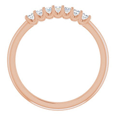 14K Rose 1/4 CTW Natural Diamond Anniversary Band