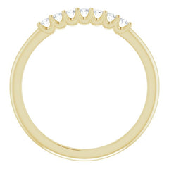 14K Yellow 1/6 CTW Natural Diamond Anniversary Band
