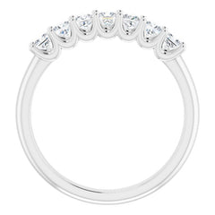 14K White 5/8 CTW Natural Diamond Anniversary Band