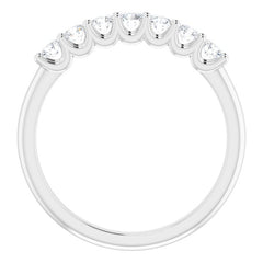 14K White 3/8 CTW Natural Diamond Anniversary Band