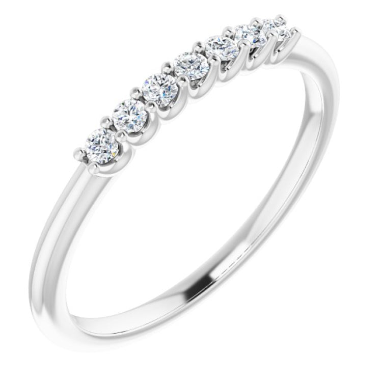 Platinum 1/6 CTW Natural Diamond Anniversary Band