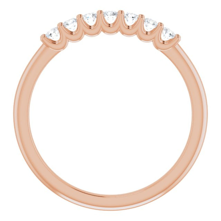 14K Rose 1/5 CTW Natural Diamond Anniversary Band