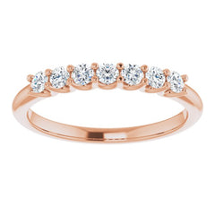 14K Rose 1/3 CTW Natural Diamond Anniversary Band