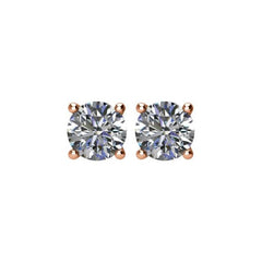 14K Rose Gold 1 CTW Natural Diamond Earrings