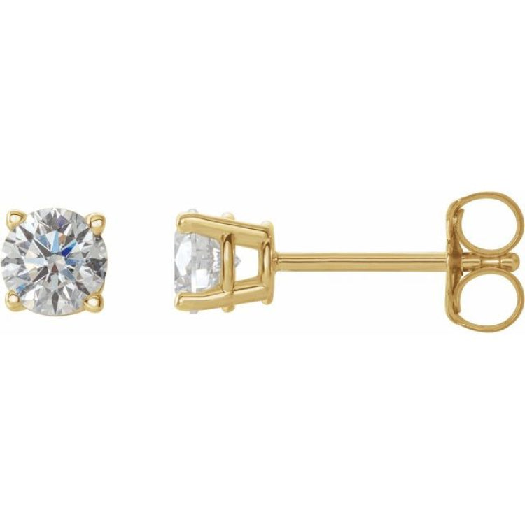 14K Yellow Gold 1/2 CTW Natural Diamond Earrings