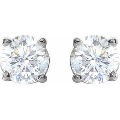 14K White Gold 1/2 CTW Natural White Diamond Earrings