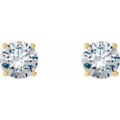14K Yellow Gold 1 1/2 CTW Natural Diamond Cocktail-Style Earrings