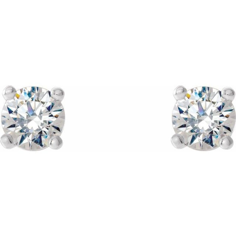 14K White Gold 1/3 CTW Natural Diamond Cocktail-Style Earrings